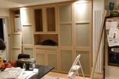 Work-in-progress build-in bespoke fully fitted wardrobe by Construction Bear